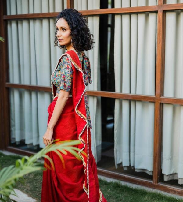 Chanderi Saree with Blouse - Image 4