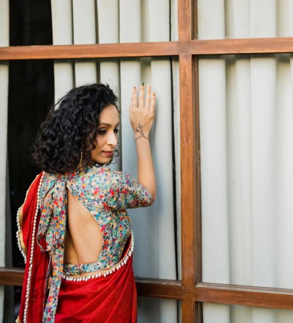 Chanderi Saree with Blouse - Image 3