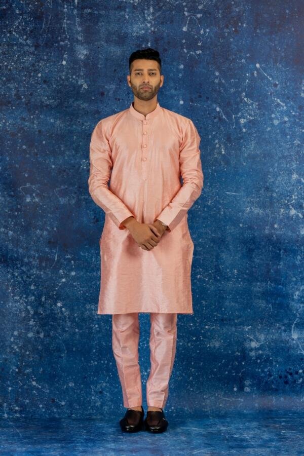 Salmon Chanderi Bundi Set - Image 3