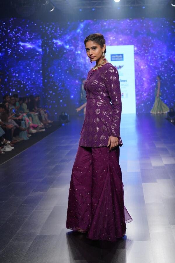 Aubergibe Kurta Sharara set - Image 2