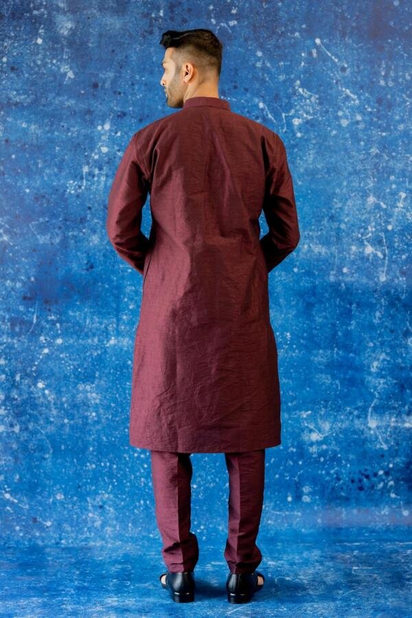 Burgandy Ikat bundi Set - Image 2