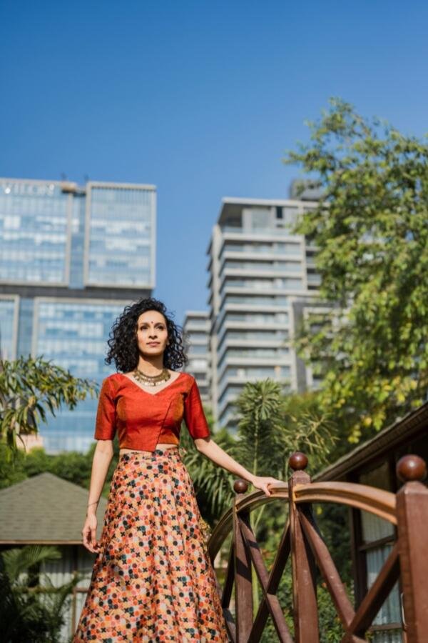 Burnt Organde lehenga Set - Image 2