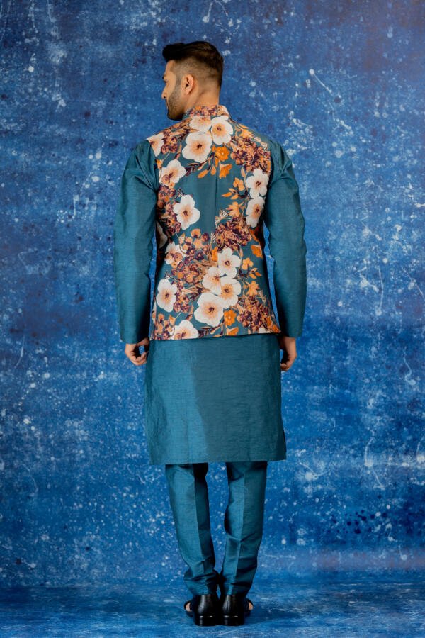 Blue Floral Bundi Set - Image 3