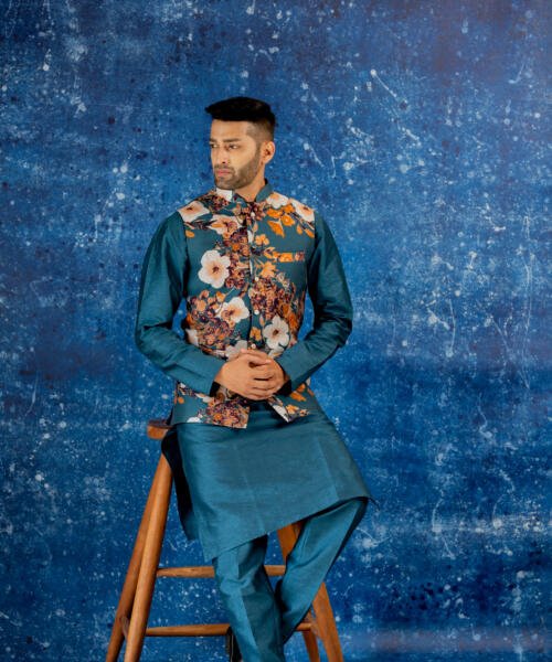 Blue Floral Bundi Set