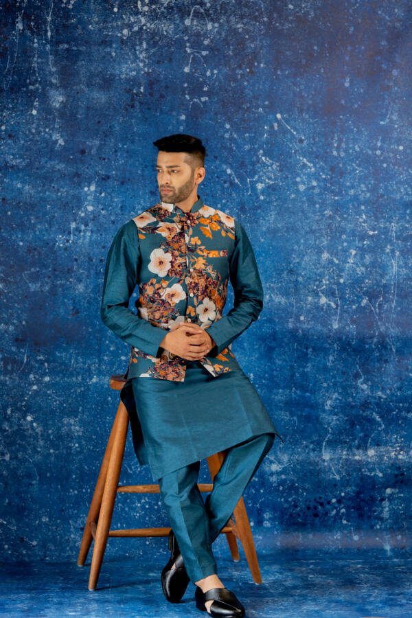 Blue Floral Bundi Set