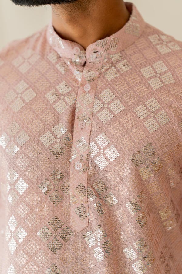 Soft Pink Kurta With Patiala - Image 9
