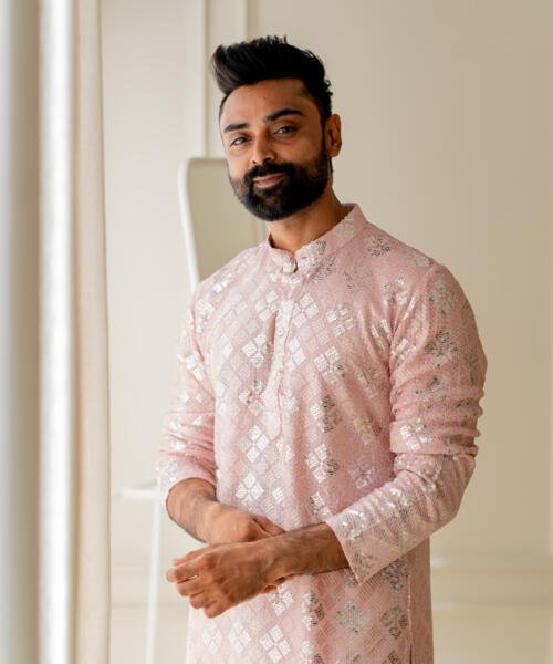 Soft Pink Kurta With Patiala