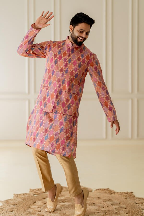 Pink Printed Bundi Set - Image 4