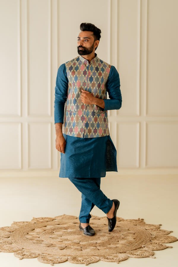 Blue Printed Bundi Set - Image 8