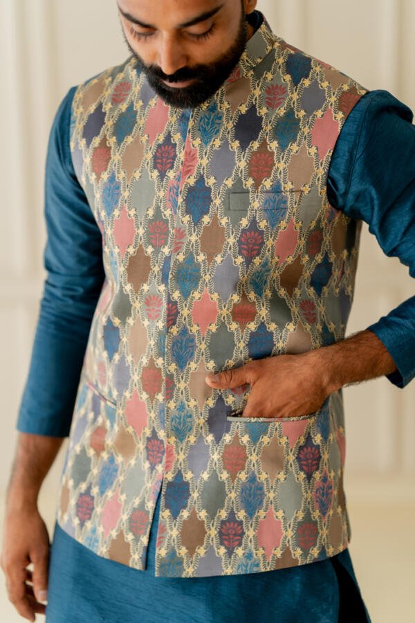 Blue Printed Bundi Set - Image 5