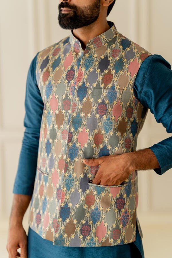 Blue Printed Bundi Set - Image 7