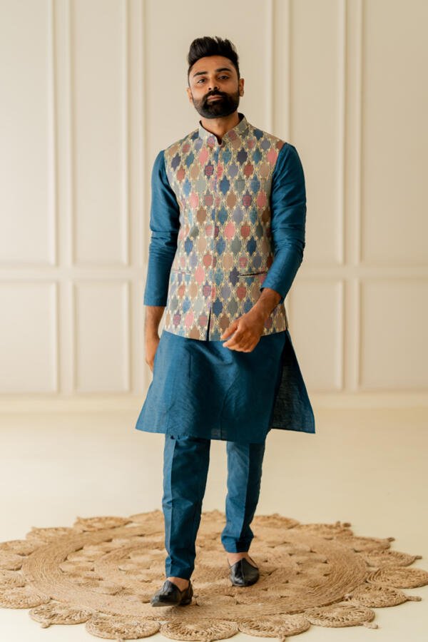Blue Printed Bundi Set - Image 2