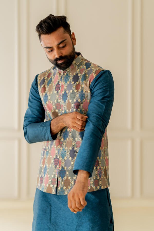 Blue Printed Bundi Set - Image 4