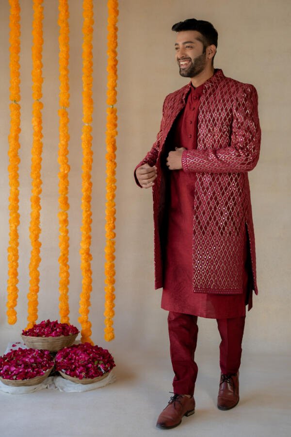 Ruby Sherwani Set - Image 3