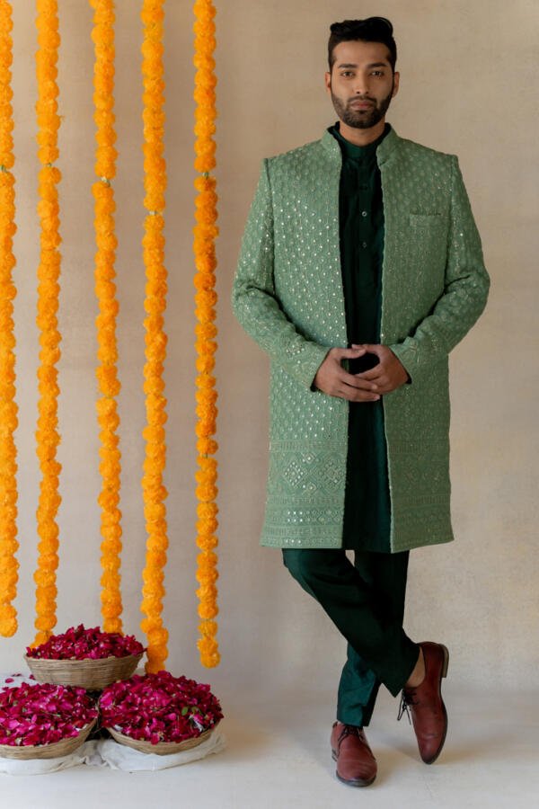 Royal Mint Sherwani Set - Image 2