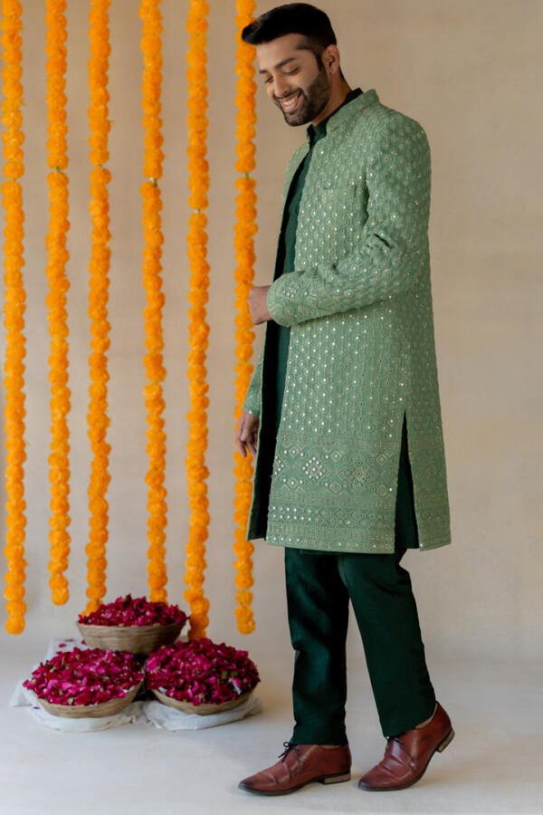 Royal Mint Sherwani Set - Image 3