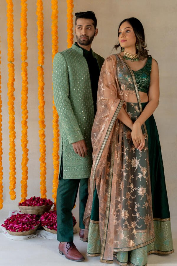 Royal Mint Sherwani Set - Image 4