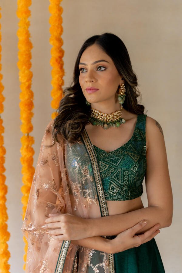 Deep Green Lehenga Set