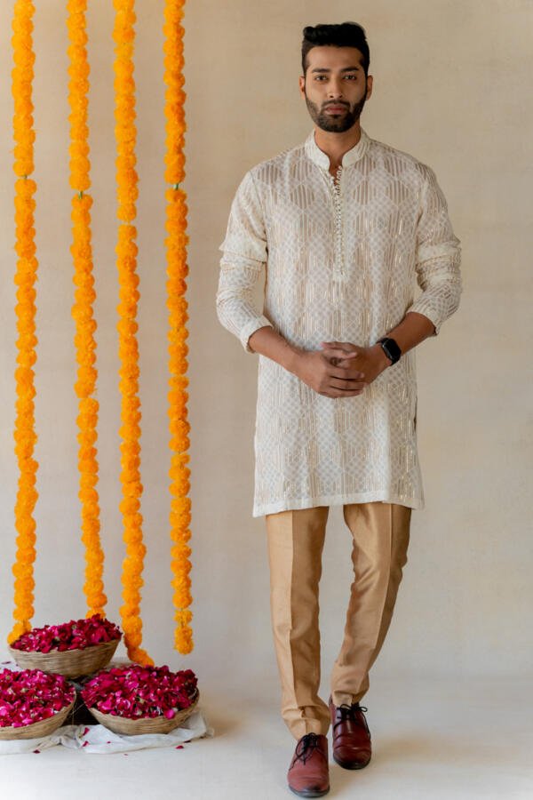 Classic Ivory Kurta Set - Image 6