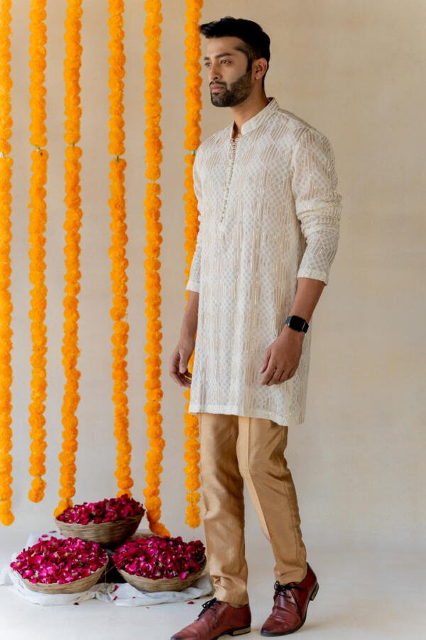 Classic Ivory Kurta Set - Image 7
