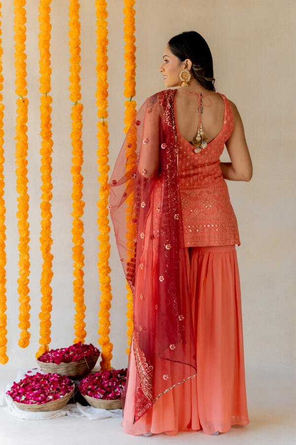 Coral Sharara Set - Image 2