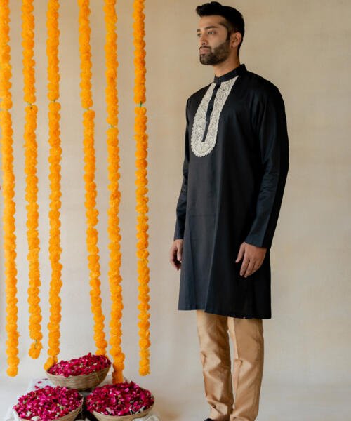 Ink Black Kurta