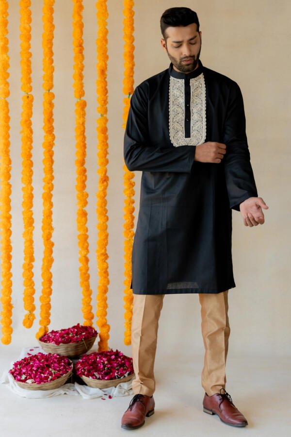 Ink Black Kurta - Image 2