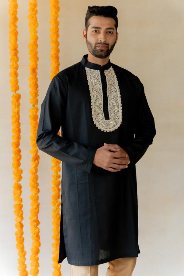 Ink Black Kurta - Image 5