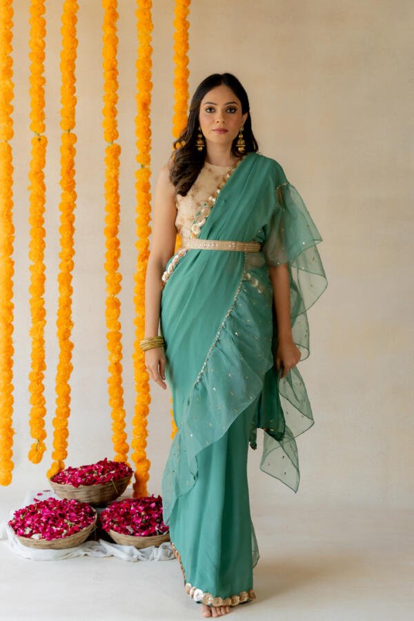 Ruffle Saree - Image 4