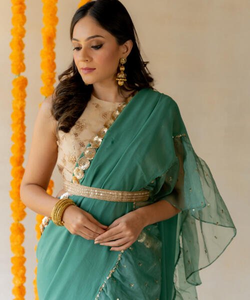 Ruffle Saree