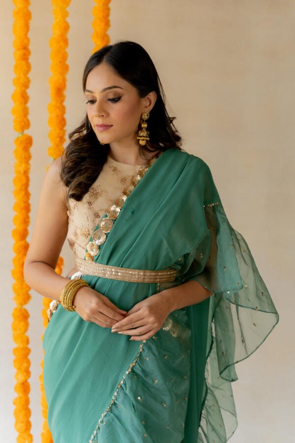 Ruffle Saree