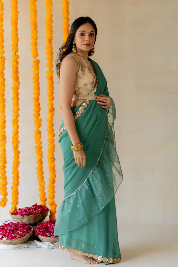 Ruffle Saree - Image 5