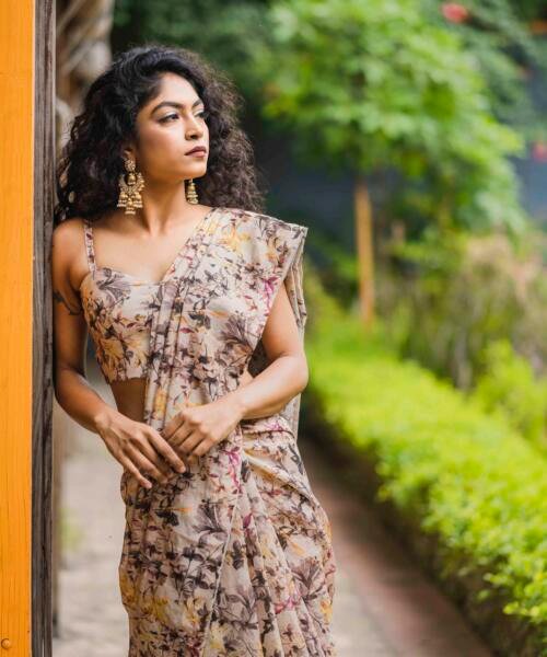 Fawn Chanderi Saree