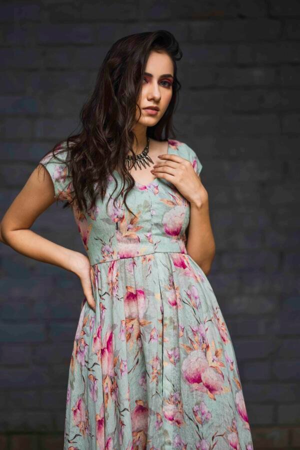 Mint Linen Indowesten Jacket Set - Image 3