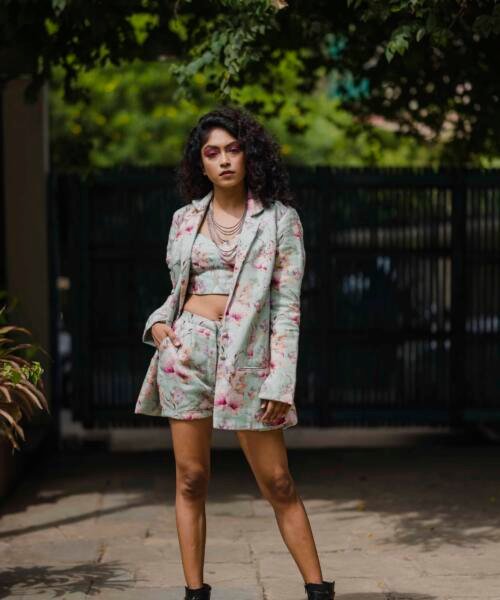 Linen Mint Blazer Set