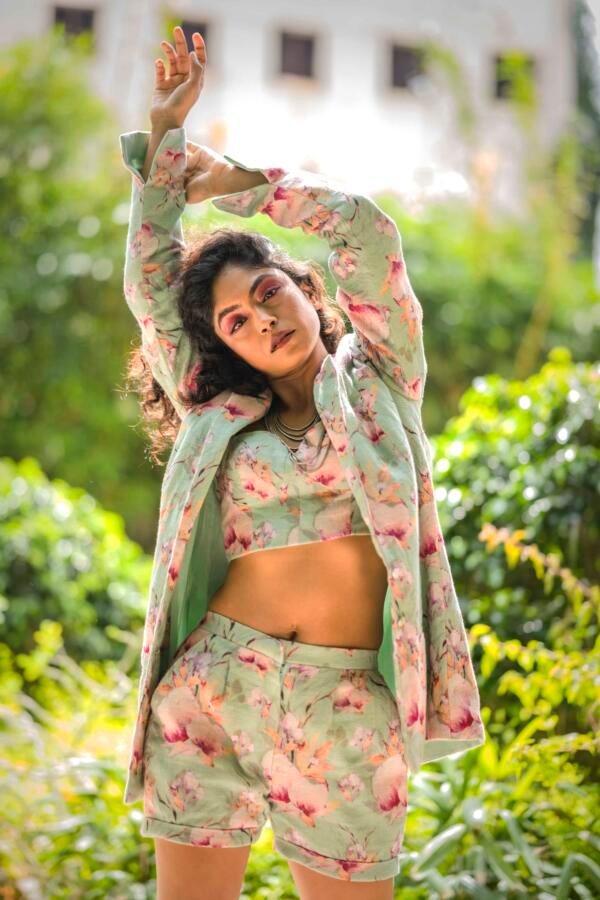 Linen Mint Blazer Set - Image 2