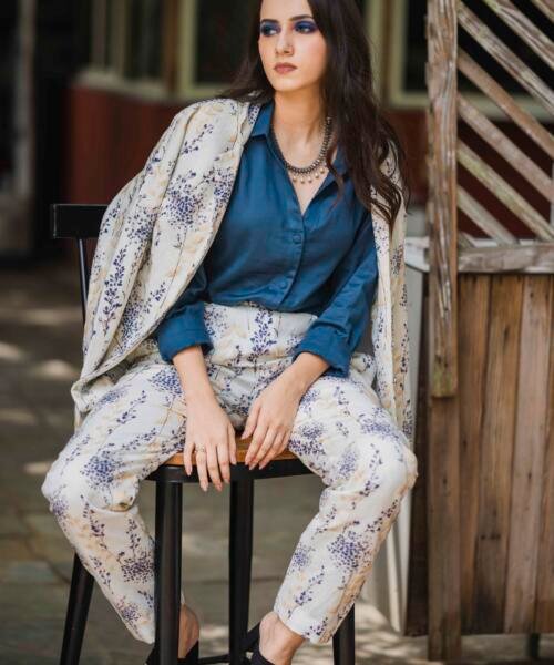 Linen Ivory Blazer Set