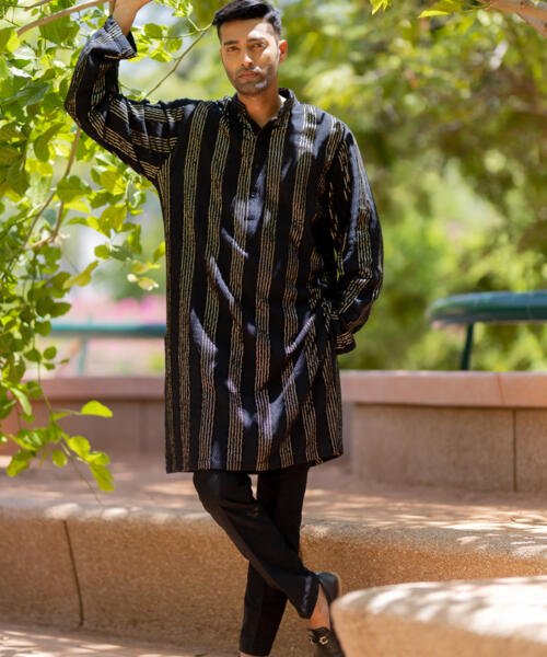 Black Kurta Pant Set
