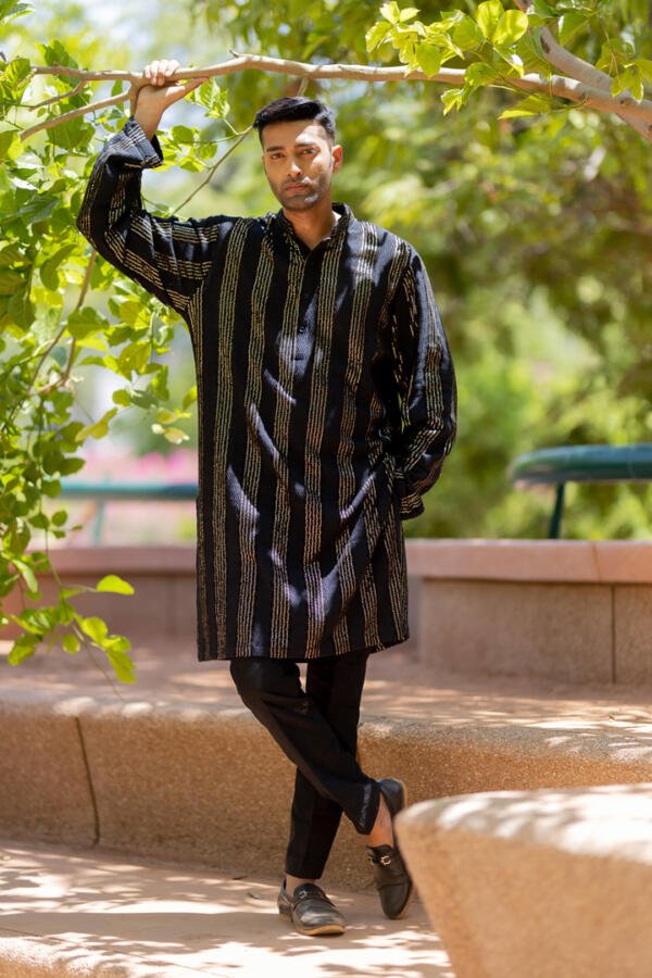 Black Kurta Pant Set