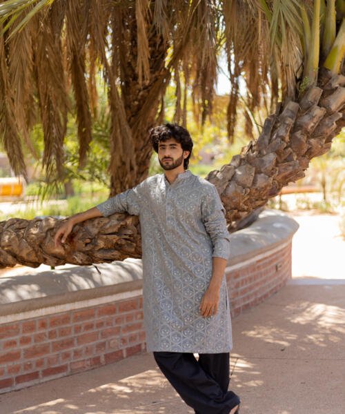 Grey Kurta Pant Set