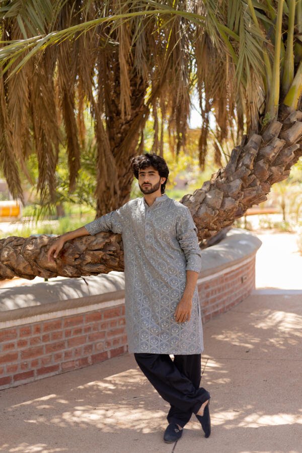 Grey Kurta Pant Set