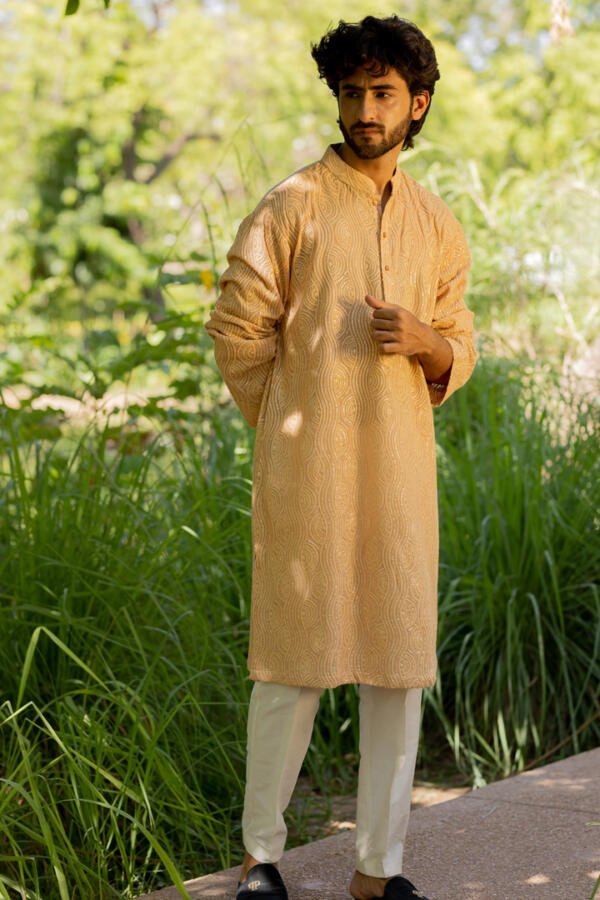 Beige Kurta Pant Set