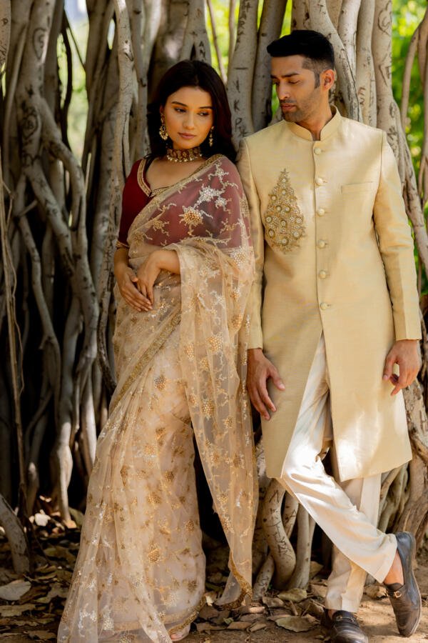 Gold Saree Set - Image 4