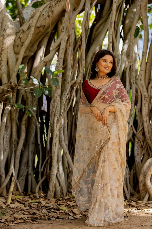 Gold Saree Set