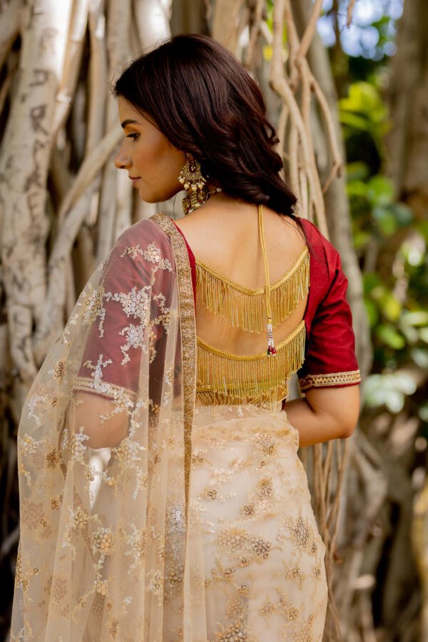 Gold Saree Set - Image 2