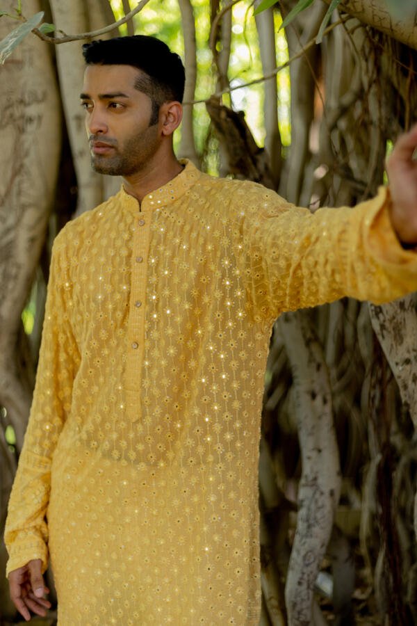 Marie Gold Kurta Pant Set - Image 5