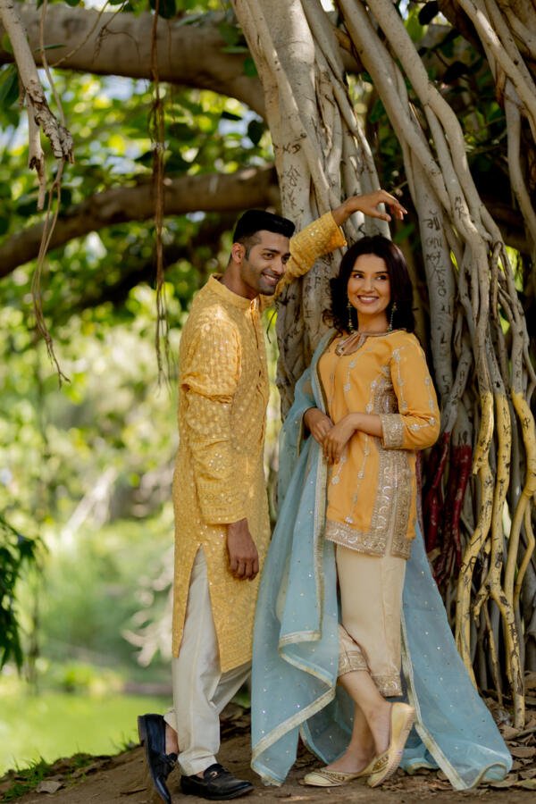 Marie Gold Kurta Pant Set - Image 2
