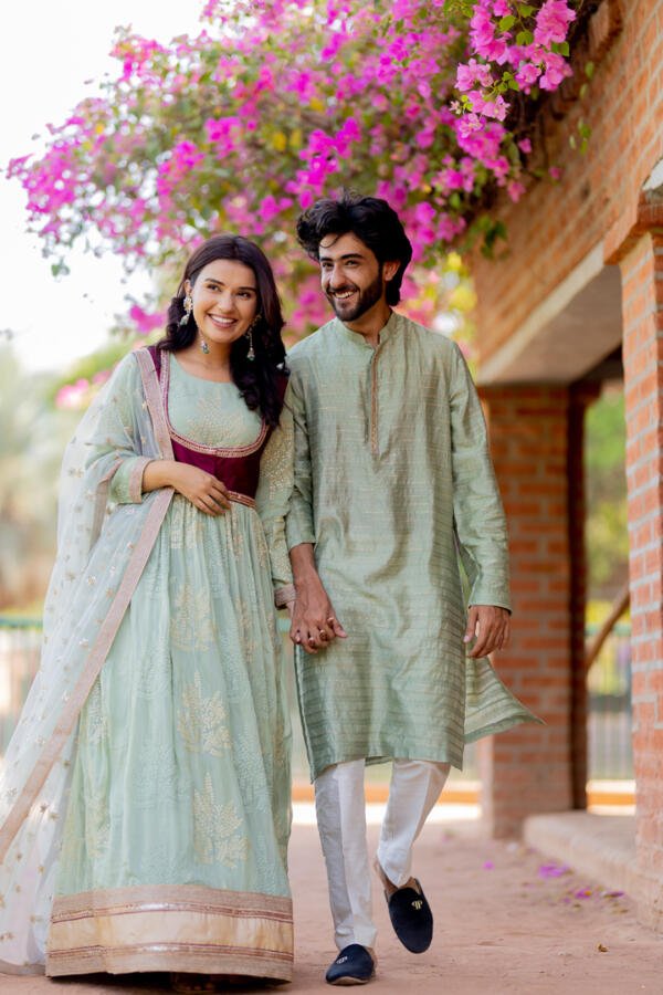 Mint Anarkali Set - Image 7