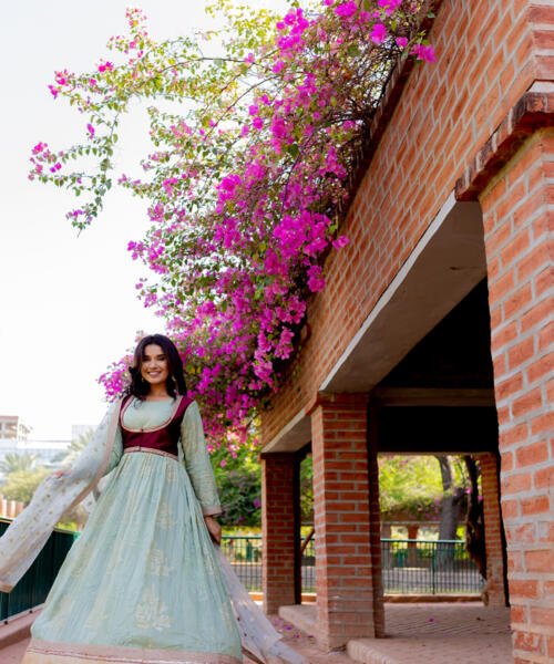 Mint Anarkali Set