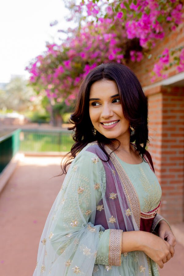 Mint Anarkali Set - Image 3